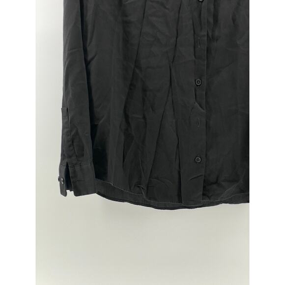 UNIQLO Women's Black Solid Button-Up Regular-Fit Long Sleeve Top SZ S - Picture 4 of 7